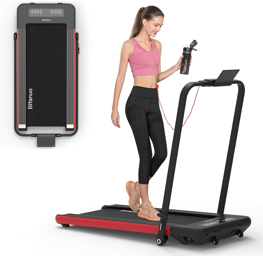 2 in 1 Folding Treadmill with Bluetooth Audio Speakers G490