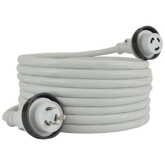 30 Amp Marine Shore Power Cordset with Light Indicator, 50-Feet L236963