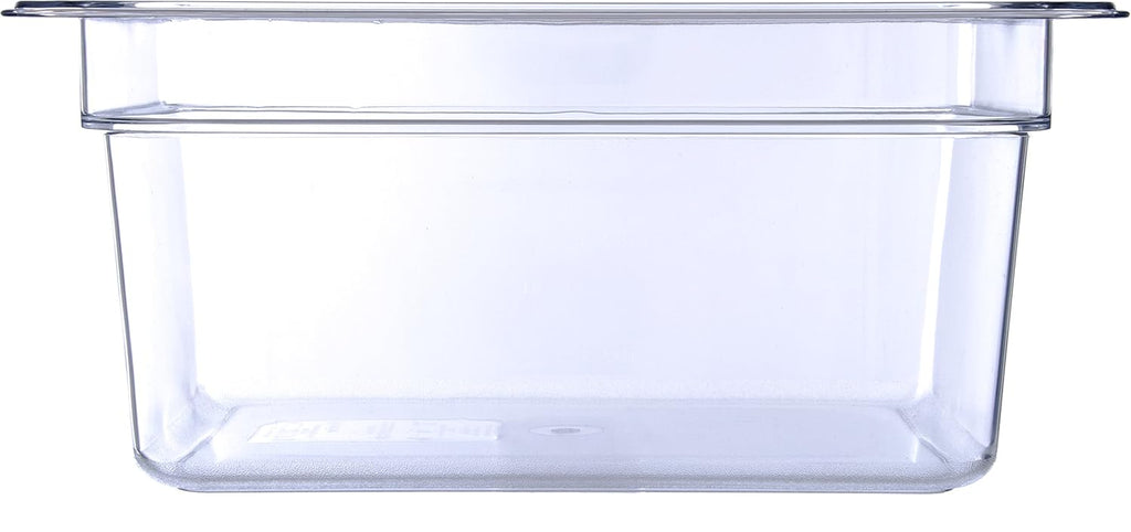 Polycarbonate Half-Size Food Pan, 7.7 qt, Clear, Case of 6 V83142