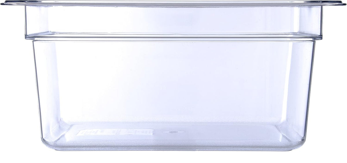 Polycarbonate Half-Size Food Pan, 7.7 qt, Clear, Case of 6 V83142