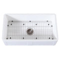 36 In. Farmhouse Kitchen Sink with Strainer and Grid B9166