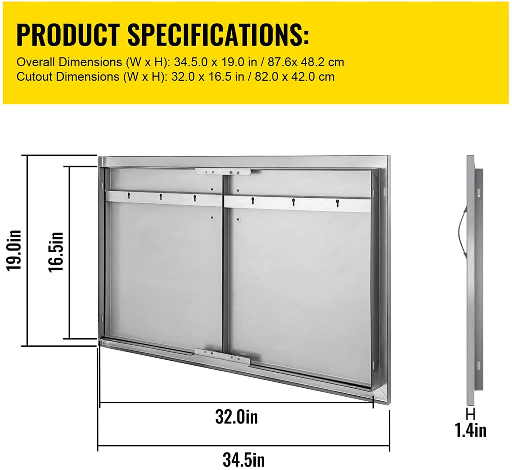 Stainless Steel Double Door P39725