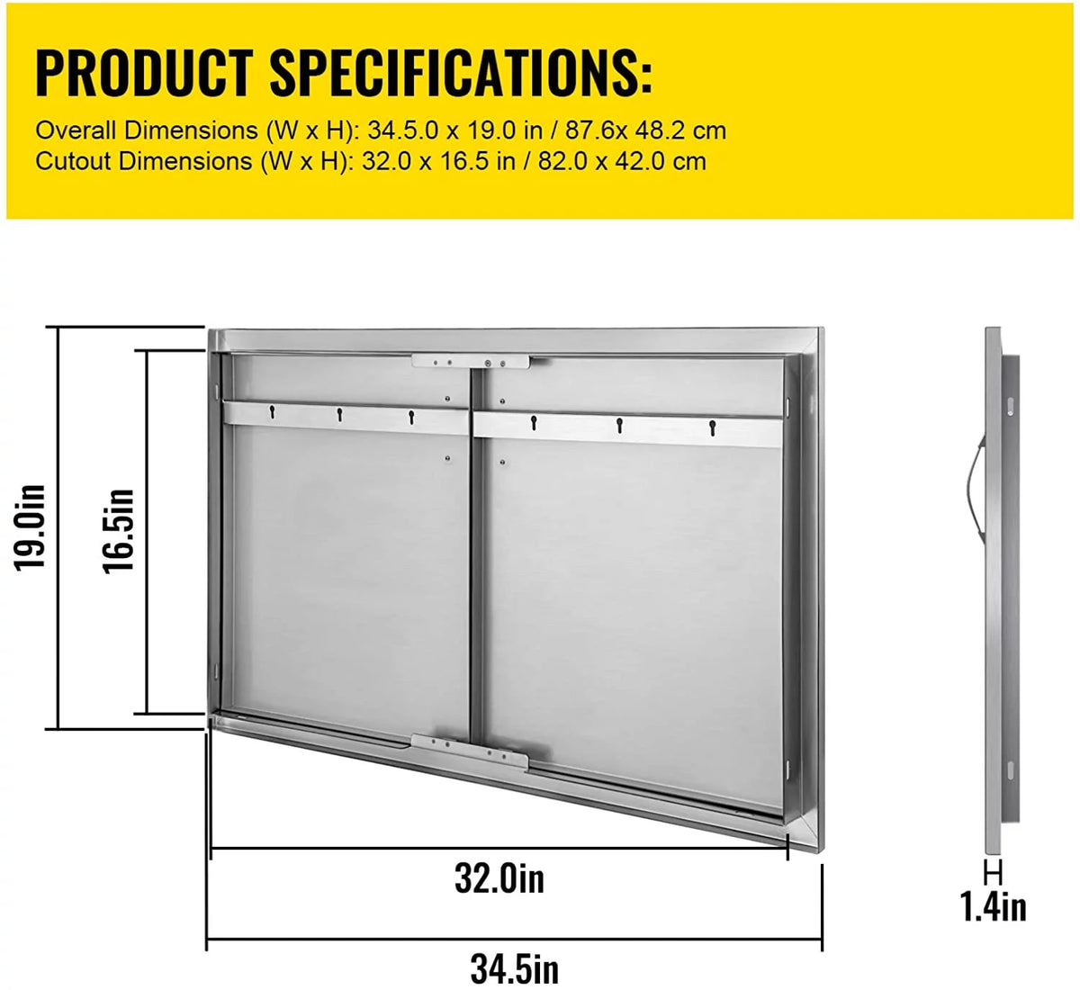 Stainless Steel Double Door P39725