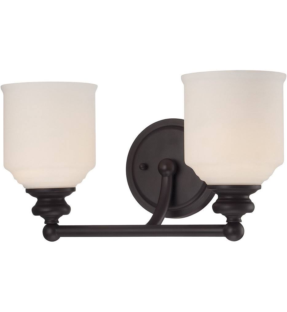 2 Light Warm Brass Bath Light O832