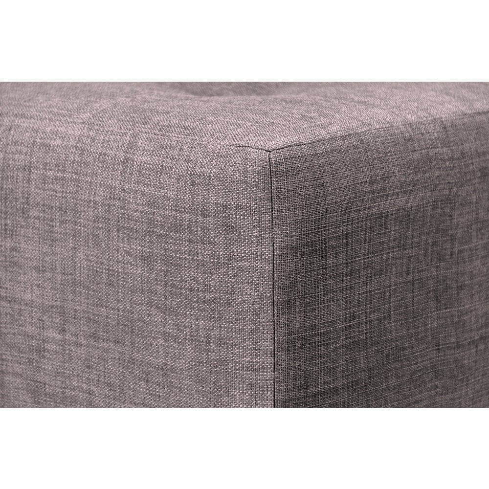 Red Tinted Grey Upholstered Ottoman D2968