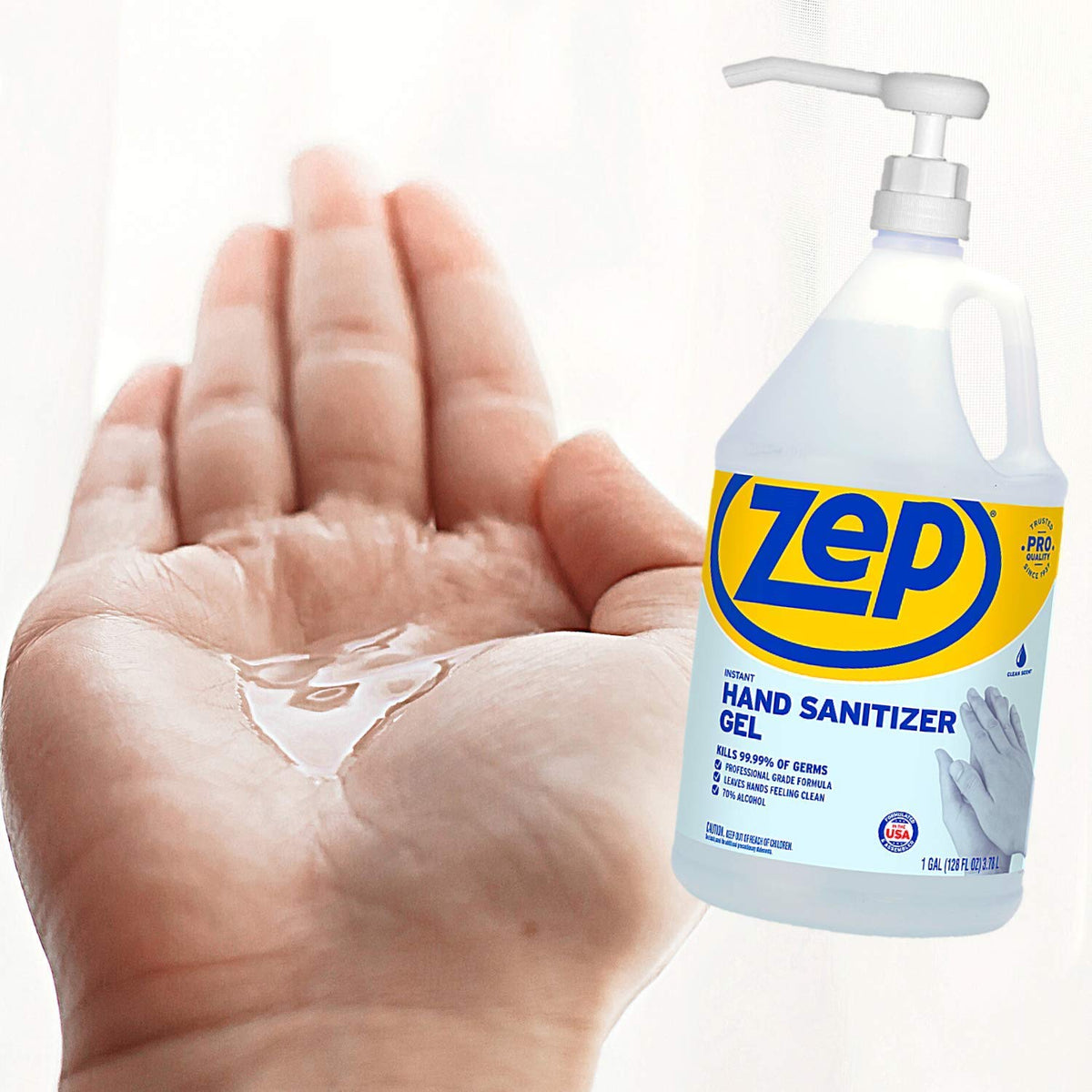 Instant Hand Sanitizer Gel 70% Alcohol 1 Gallon Case of 2 Y34199