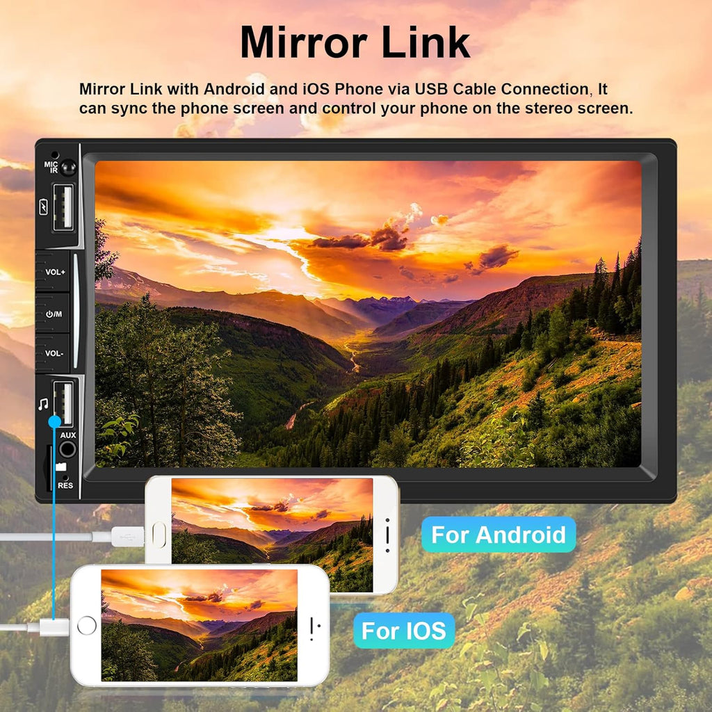 7 inch Touch Screen Car Stereo Radio with Bluetooth Backup Camera I9719