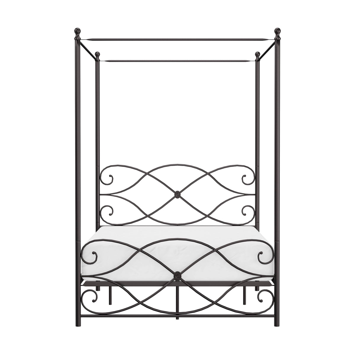 Oiled Bronze Metal Canopy Bed - Full T449