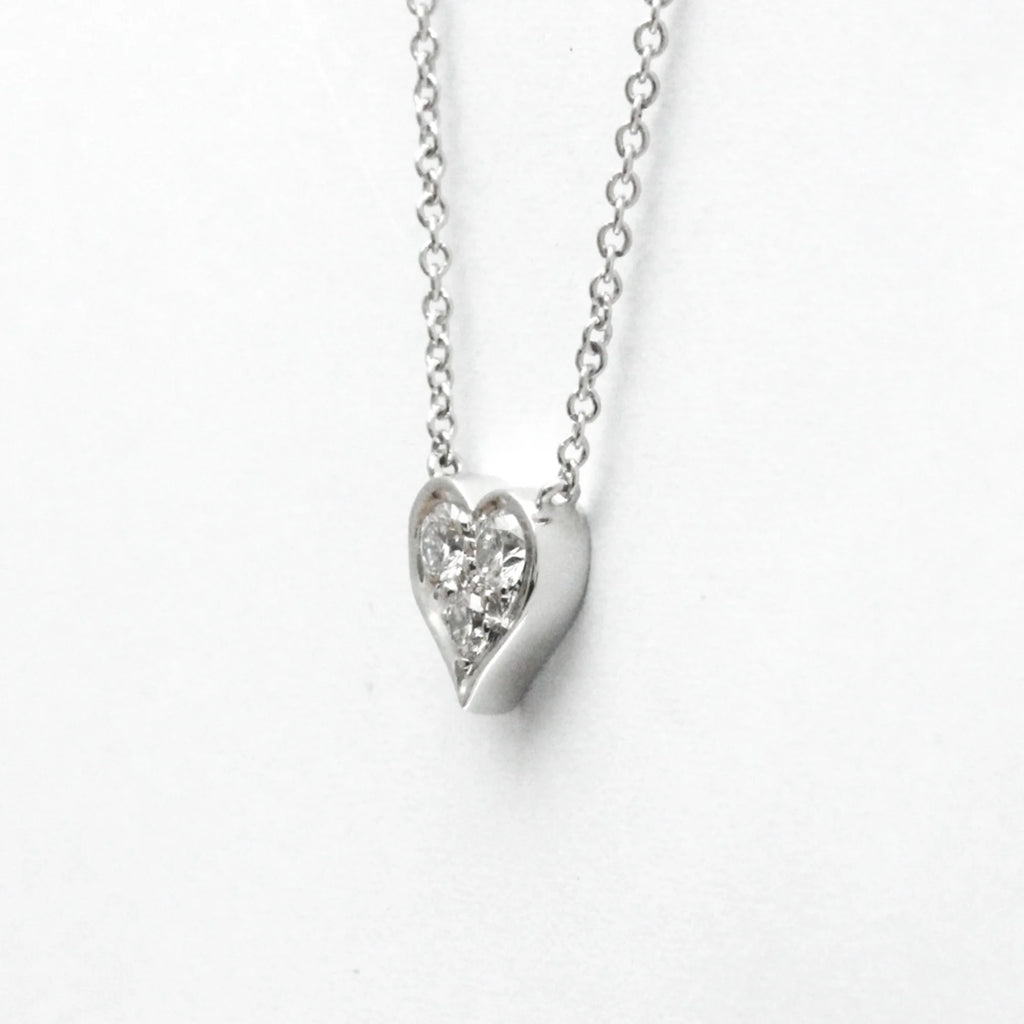 Platinum Diamond Heart Necklace R621917