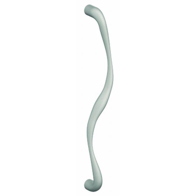 Left Hand Curved Door Pull, Satin Stainless Steel V12859