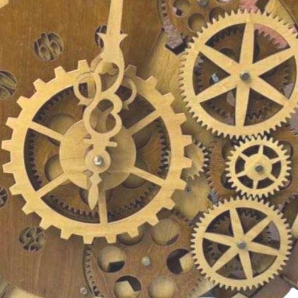 15 Inch Industrial Wall Clock with Moving Gears Q98344
