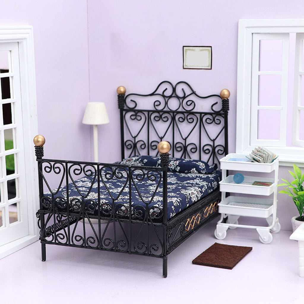 Metal Dollhouse Double Bed W56122