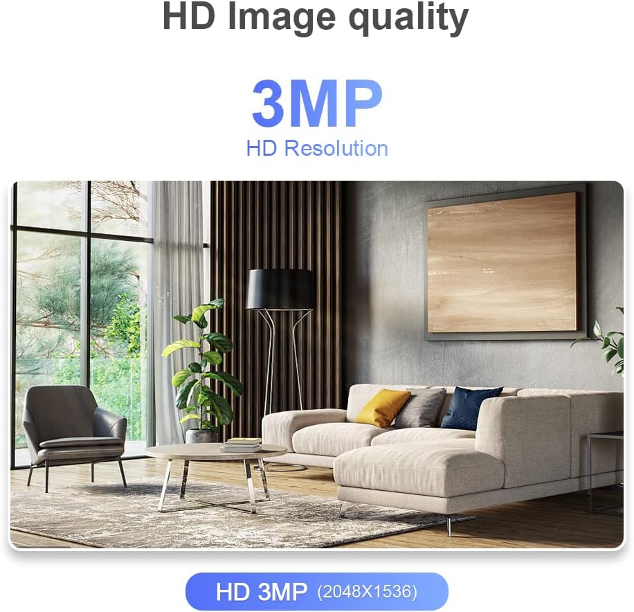 2K 3.0MP Light Bulb Camera with E27 Connector, PTZ Security Camera, Night Vision, WiFi IP Camera Pack of 2 S30556