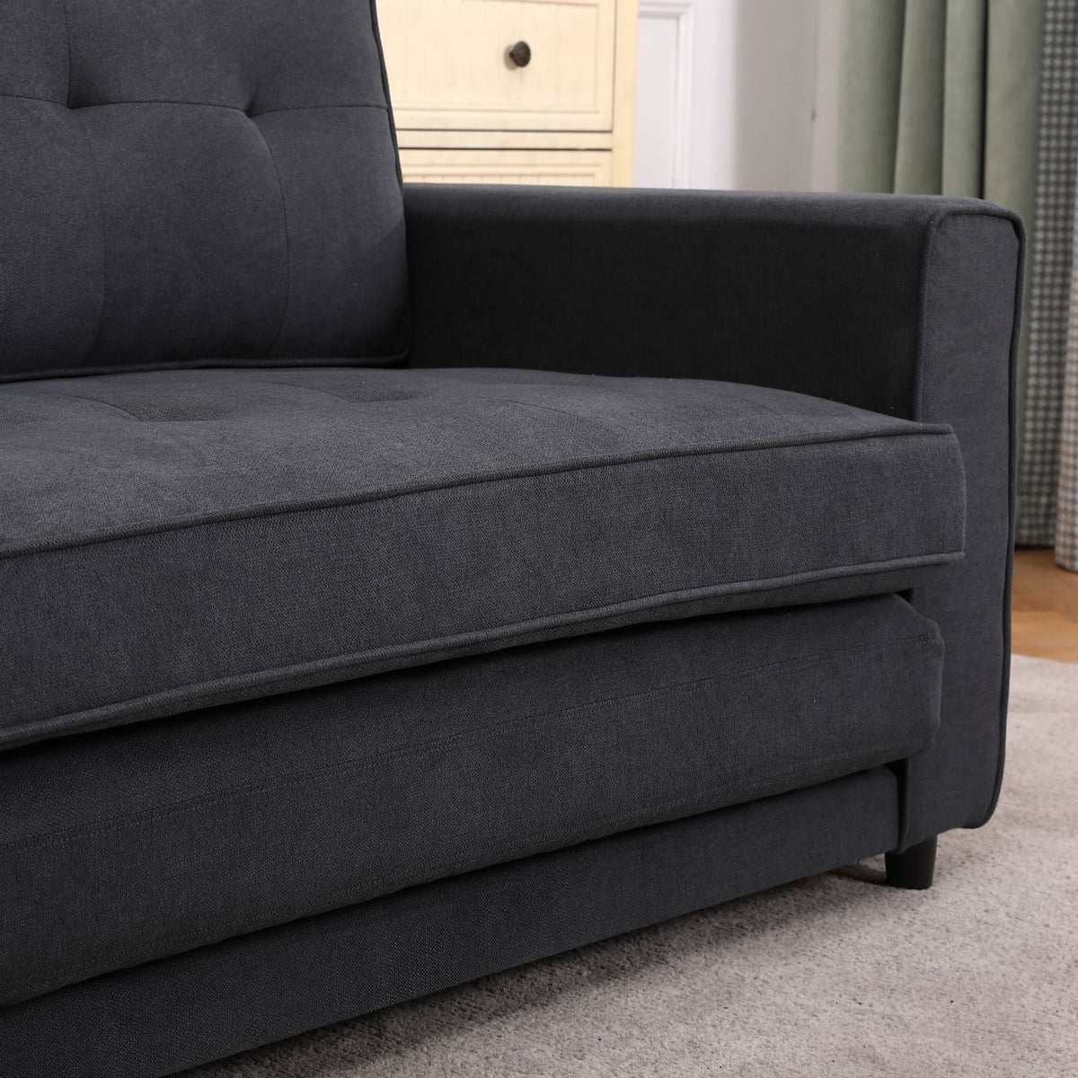 Fabric Sleeper Sofa 3-in-1 Pull Out Bed Folding Sofa R558