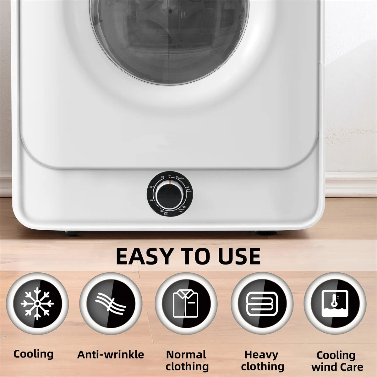 1.95Cu.ft 830W Stainless Steel Clothes Dryer D555