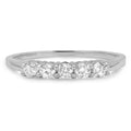 0.50 Carat 14K White Diamond 5 Stone Wedding Band Ring R401989