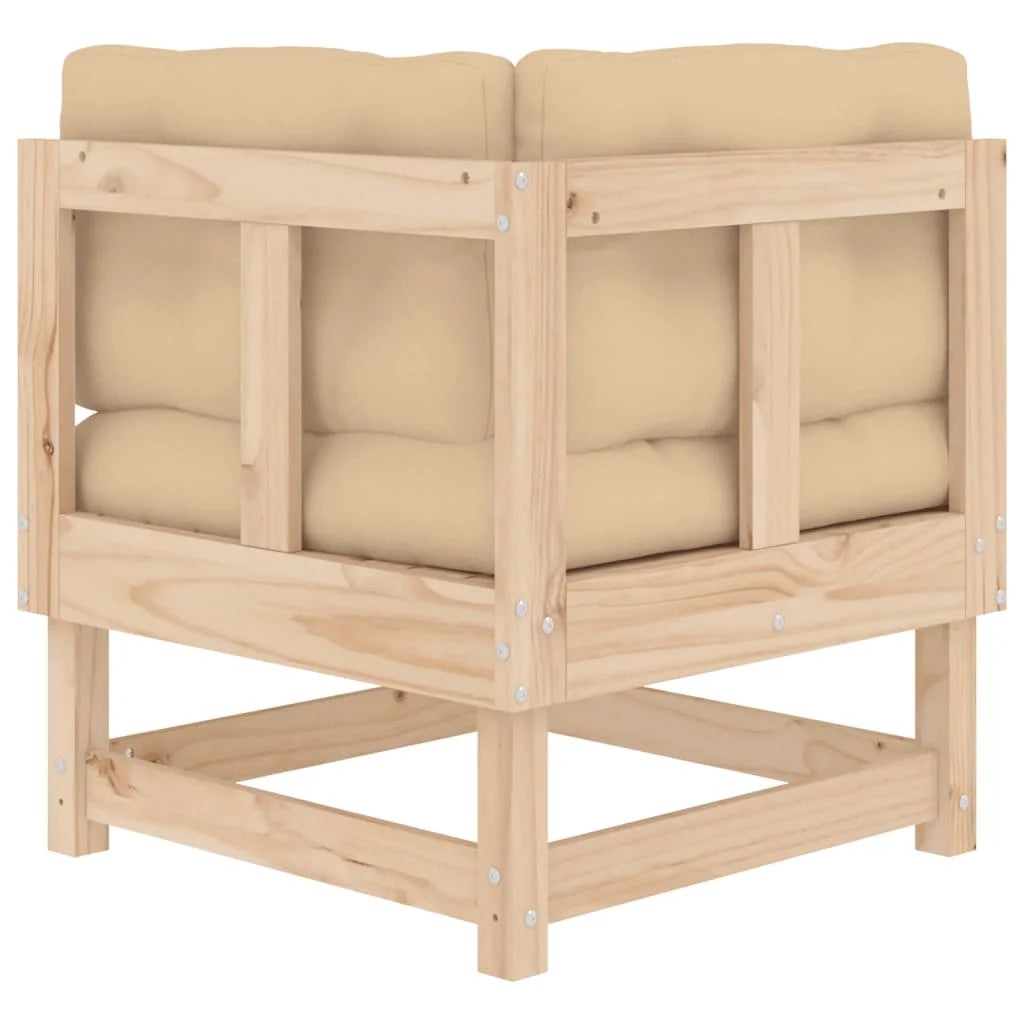 Solid Wood Pine Corner Sofas with Cushions A134322