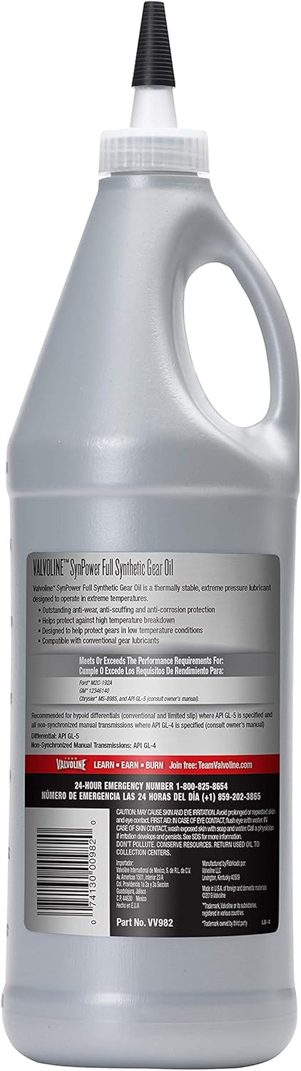 Full Synthetic Gear Oil 75W-140, Case of 12 U65148
