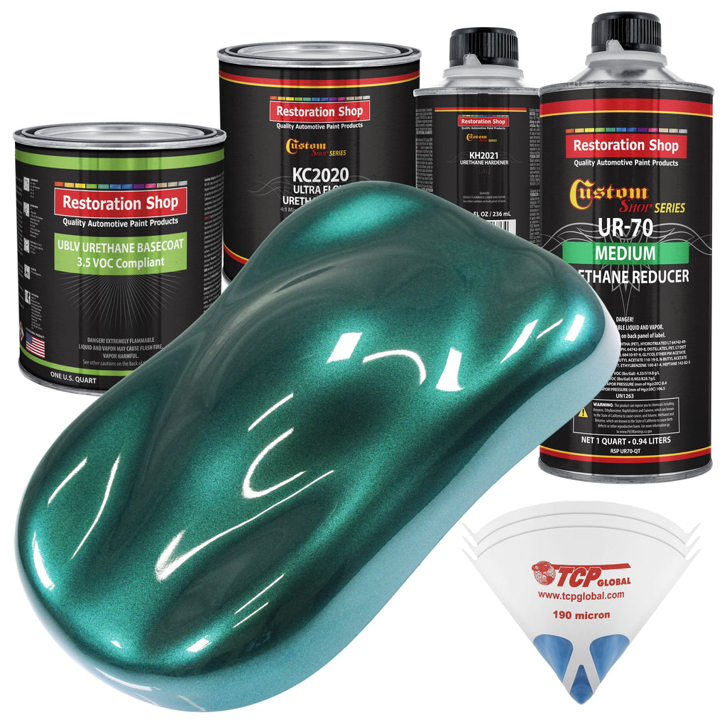 Dark Teal Metallic Low VOC Urethane Basecoat Auto Paint Kit F271