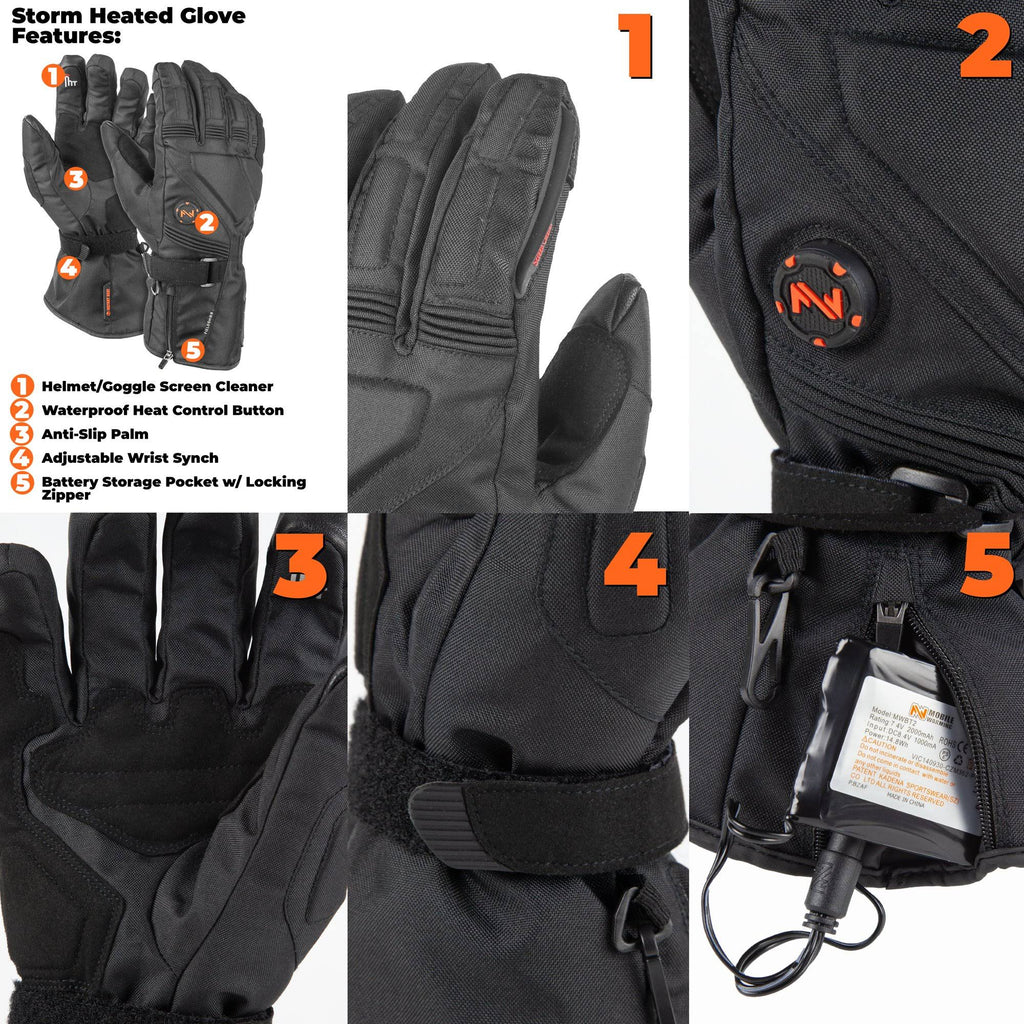 Heated Storm Glove, Black, 2XL G62589