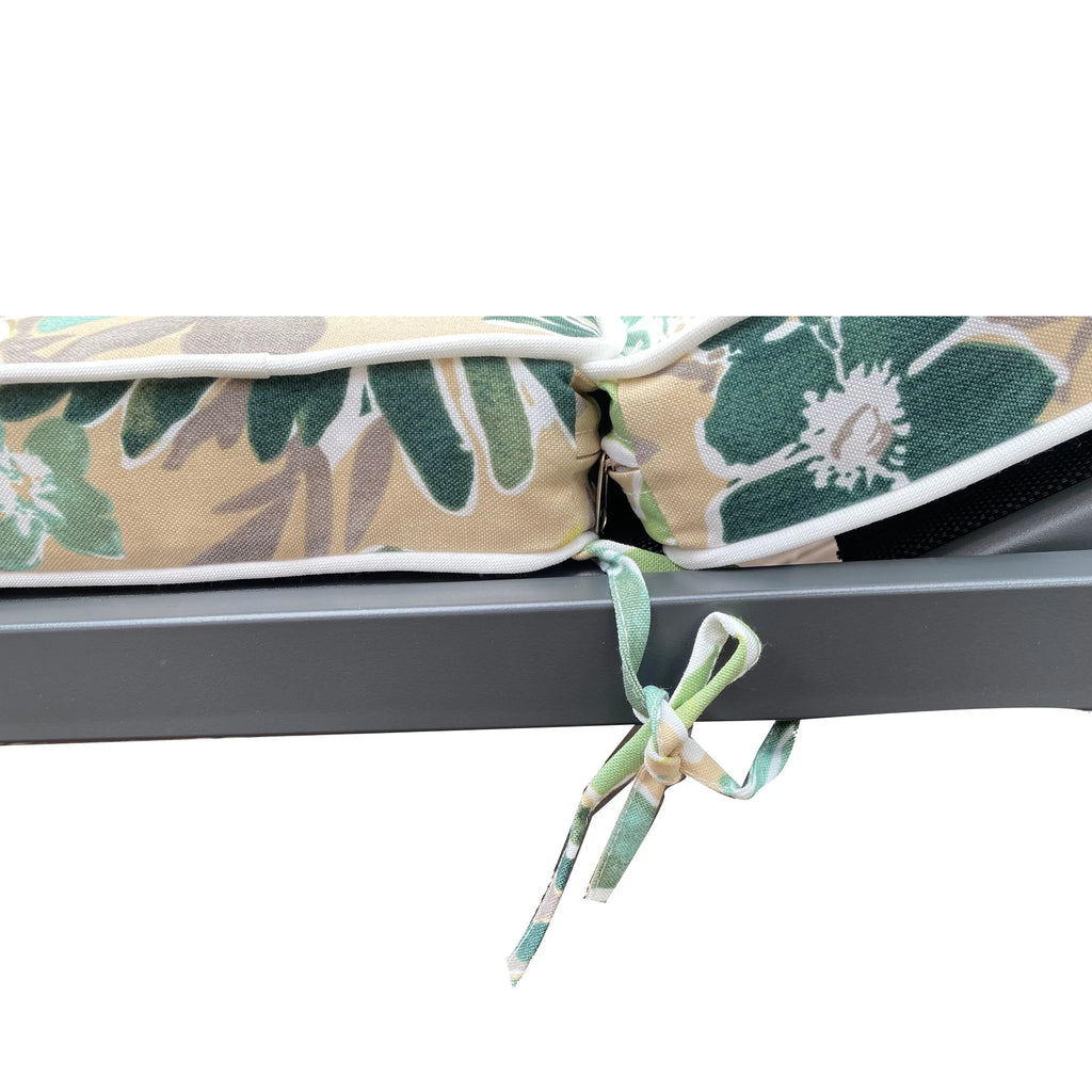 Blue flower Outdoor Lounge Chair Cushion Set of 2 E71654