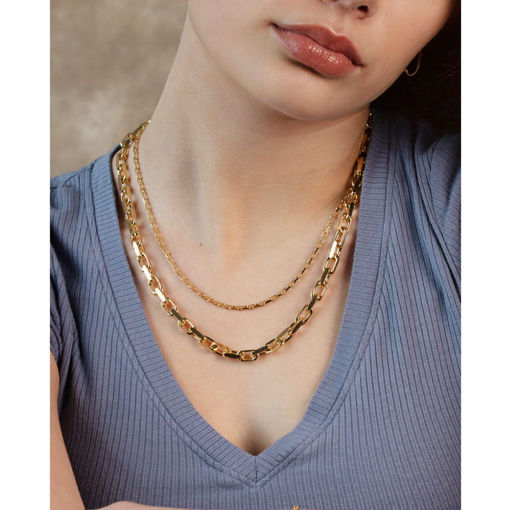 Solid 14K Yellow Gold 2.5mm Cable Chain Necklace 18" 20" 22" 24" M479