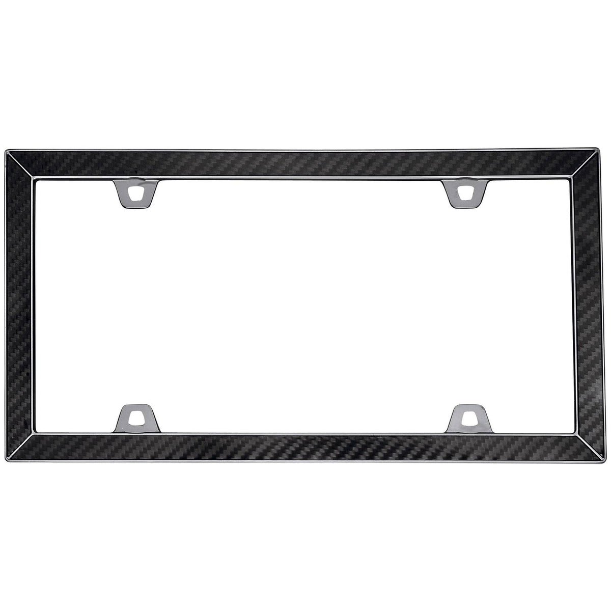 Carbon Fiber Black Chrome License Plate Frame Z738750
