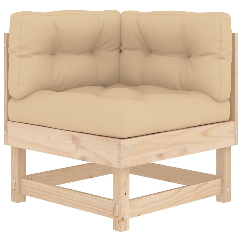 Solid Wood Pine Corner Sofas with Cushions A134322
