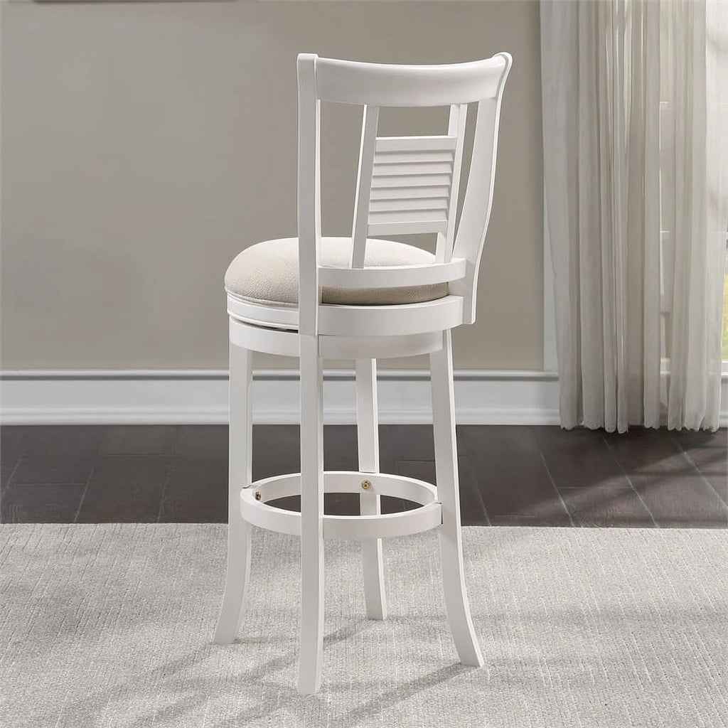 3 Piece Upholstered Solid Wood Swivel Bar Stool Set F67486