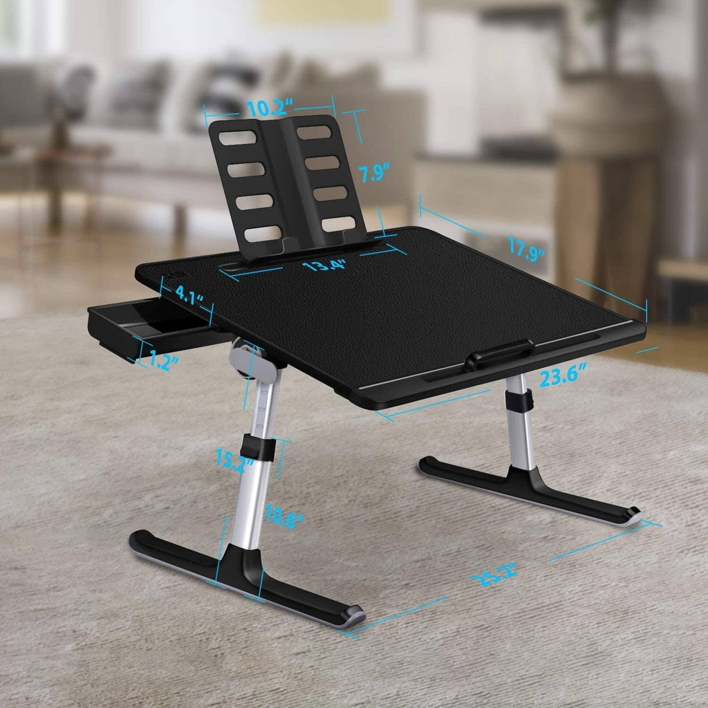 Adjustable Bed Desk Laptop Stand with Storage Drawer U39495