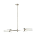 2-Light Island Satin Nickel Clear Glass F884388