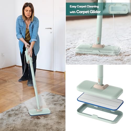 1200W Steam Mop & Detachable Handheld Cleaner with 11 Accessories & 2 Pads T406