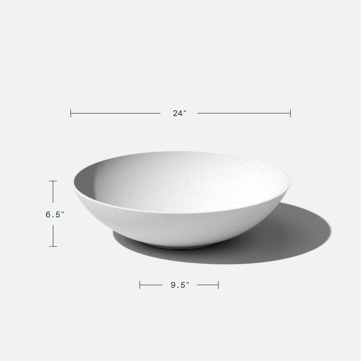 24" Plastic-Stone Planter 2-Pack White P14507