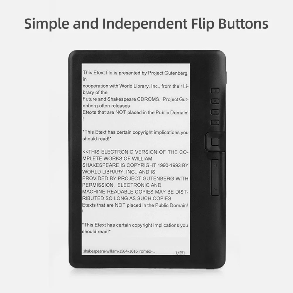 7 inch Portable E book Reader with 8GB Memory S10517