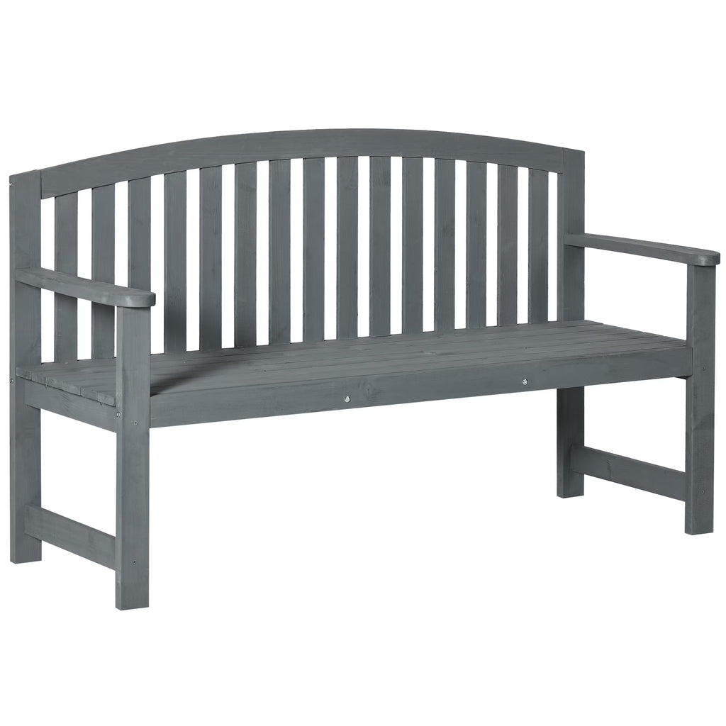 2-Person Wooden Garden Bench Patio Armchair F735