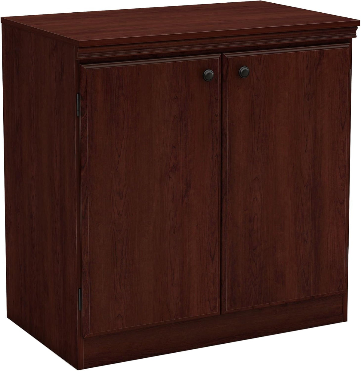 Small 2-Door Storage Cabinet with Adjustable Shelf, Royal Cherry O959