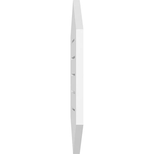 16x22W x 16x22H Vertical Peaked Surface Mount PVC Gable Vent 9/12 Pitch C26959