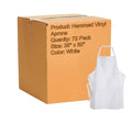 White Hemmed Vinyl Aprons 72 Pack N491