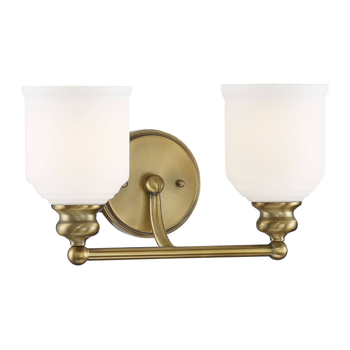 2 Light Warm Brass Bath Light O832