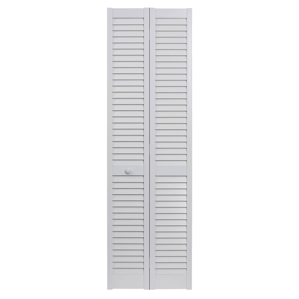 White PVC Louvered Bifold Door, 32 inch x 80 inch H5787