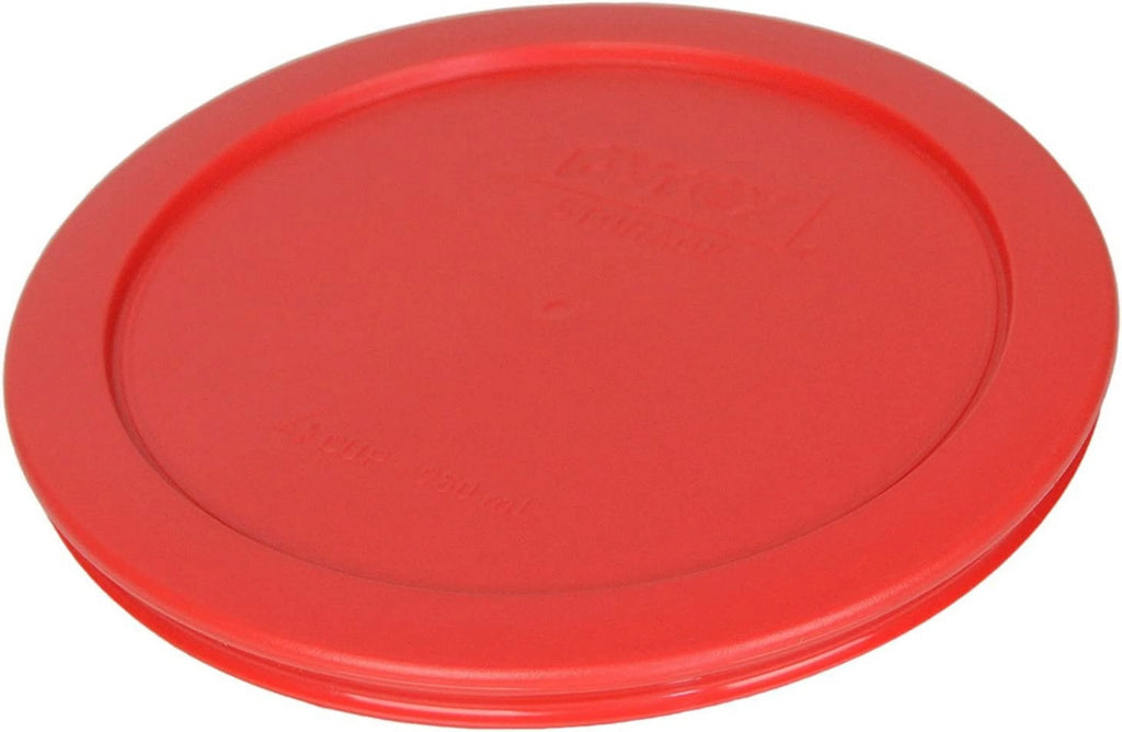4-Cup Red Plastic Food Storage Lid 6 Pack J556753