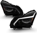 Black Smoke LED Tube Sequential Signal DRL Headlights Z7399