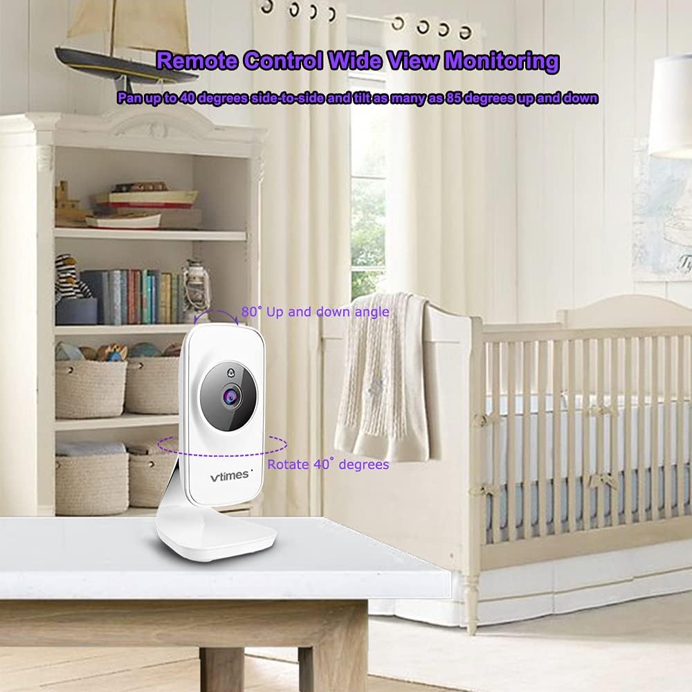 5" LCD Video Baby Monitor with Camera and Audio, Night Vision, Pack of 2 E705389