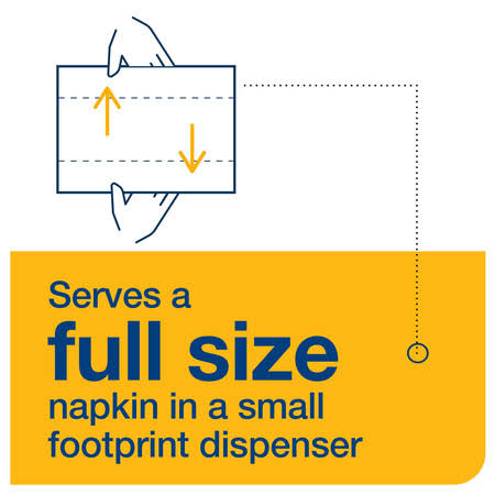 2-Ply White Interfold Dispenser Napkins, 120/Pack, 36 Packs/Carton B345