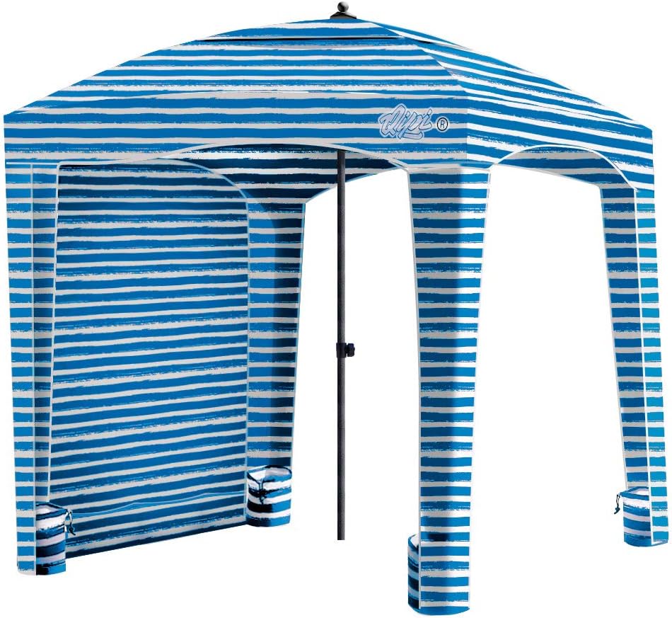 Beach Cabana Canopy, Waterproof, Portable 6' x 6' Beach Shelter with Side Wall R865