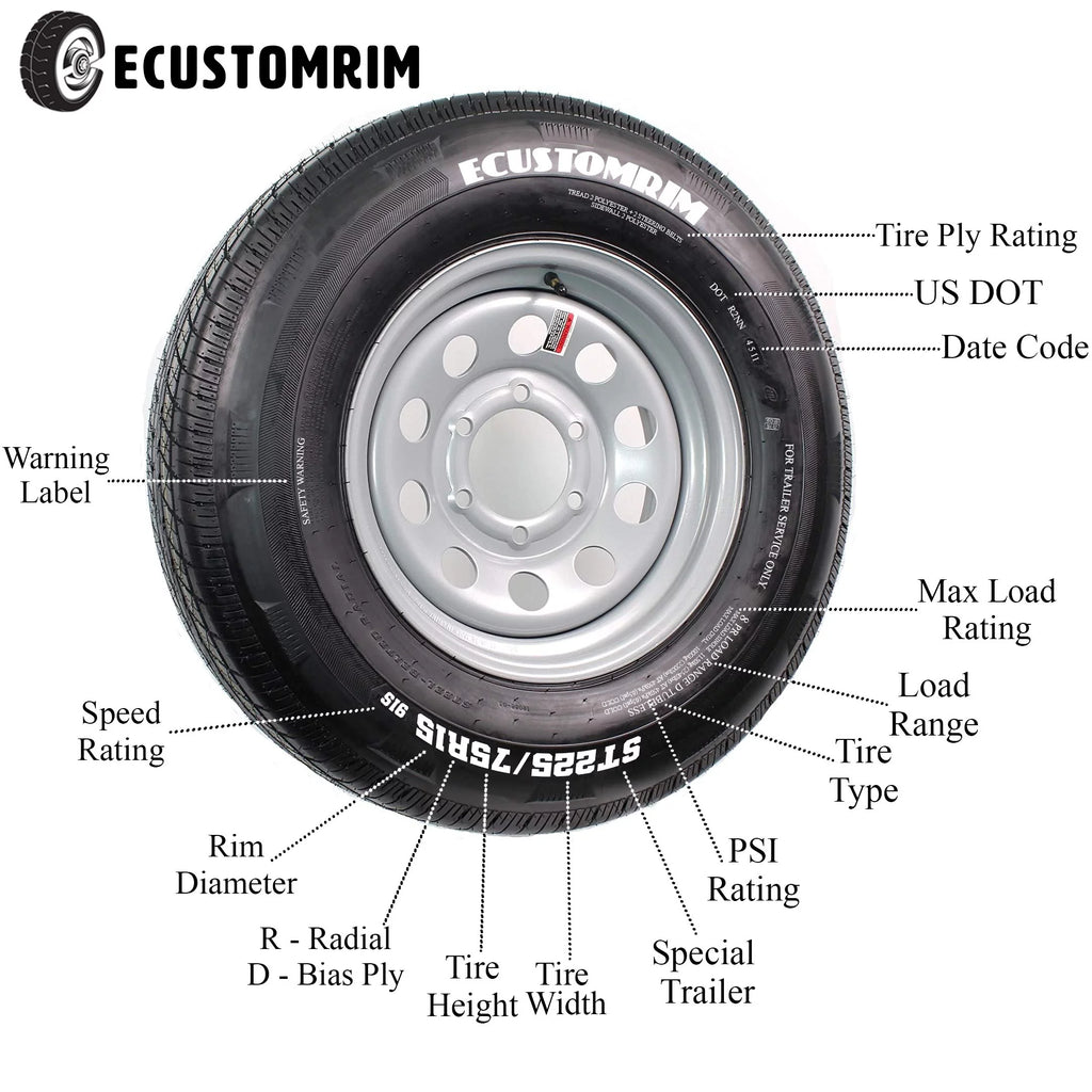 2-Pk Trailer Tire ST205/75R14 LRD R3397
