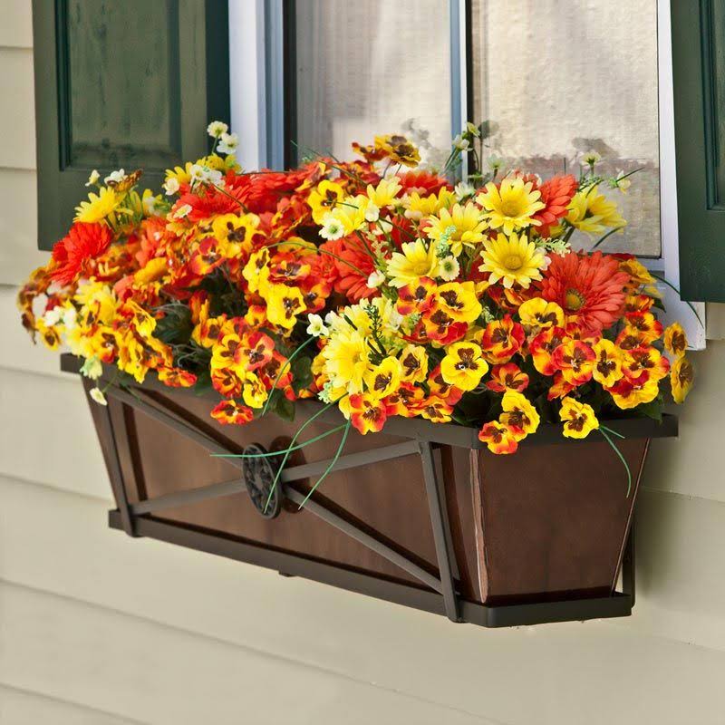 Medallion Decora Window Boxes with Galvanized Liner A868