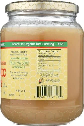 Certified Organic Raw Honey 32oz Pack of 2 S963