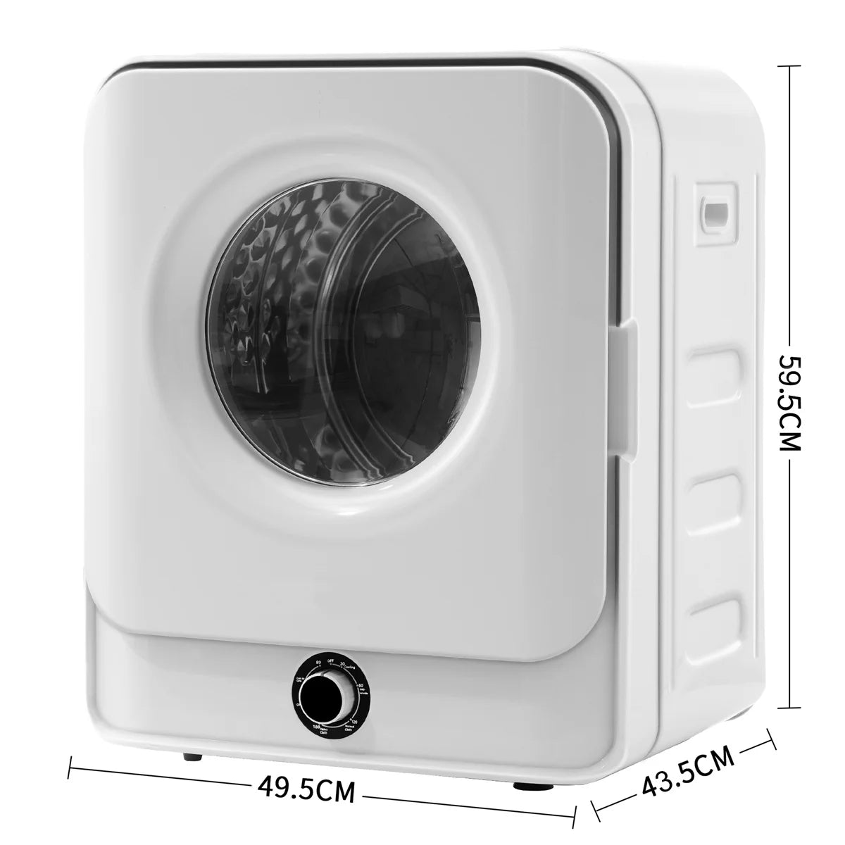 1.95Cu.ft 830W Stainless Steel Clothes Dryer D555